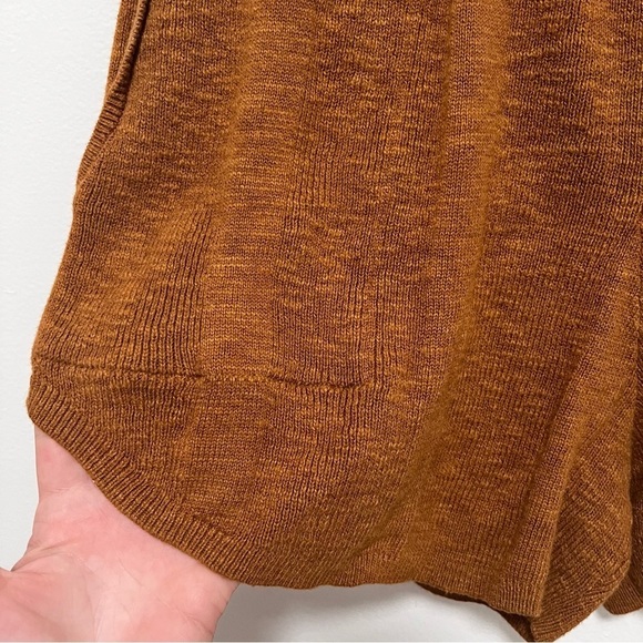 FREE PEOPLE Beach Knit Cotton Linen Blend Pull On Shorts Size Small - Picture 4 of 10